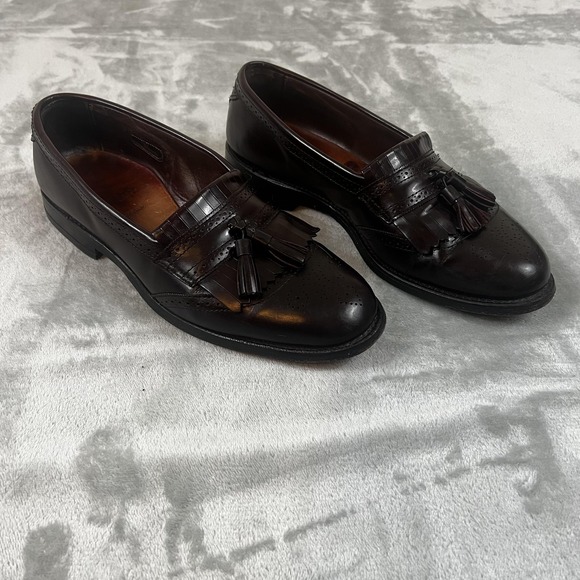Allen Edmonds Bridgeport Shoes Mens Size 9.5 D Brown Tassel Loafers Leather - Picture 3 of 9